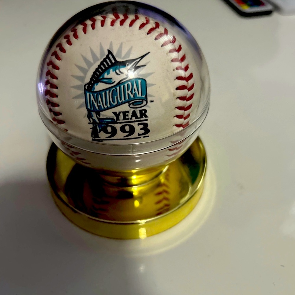 Florida marlins 1st year 1993 baseball signed by the whole team